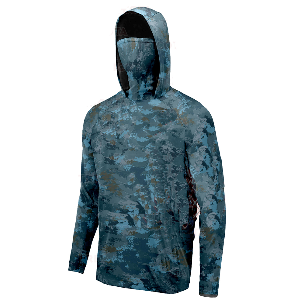 Fishing Hoodie - UPF 50 Balıkçı Gömleği+Erkek Kapüşonlu Balıkçı